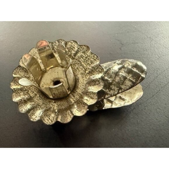 Vintage Silver Tone Christmas Tree Candle Clips Holders Pinecone Clips Set 15 pc - Picture 12 of 14